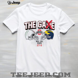 Ohio State Buckeyes vs Michigan Wolverines helmet The Game November 29 2025 27 9 shirt