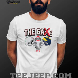 Ohio State Buckeyes vs Michigan Wolverines helmet The Game November 29 2025 27 9 shirt