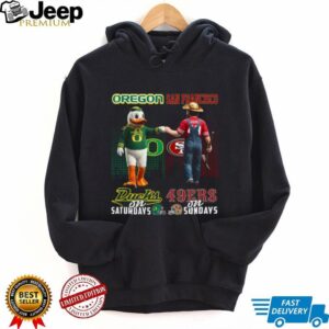 Oregon Ducks & San Francisco 49ers Fan Crossover T Shirt Oregon Ducks & San Francisco 49ers Fan Crossover T Shirt