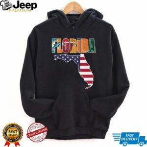 Patriotic Florida Basketball Fan Gear T Shirt