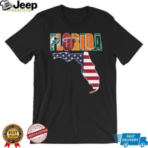Patriotic Florida Basketball Fan Gear T Shirt