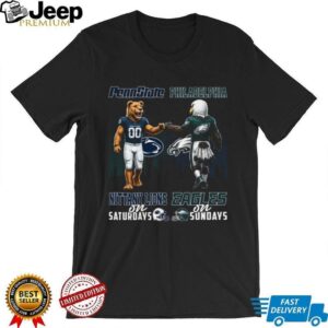 Penn State Nittany Lions & Philadelphia Eagles Saturdays on Sundays T Shirt