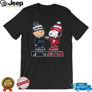 Penn State & Philadelphia Phillies Peanuts Fan Unity T Shirt