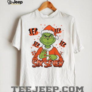 Personalized Cincinnati Bengals Grinch Christmas T Shirt, Custom Name & Number NFL Xmas Tee