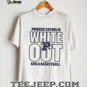 Petoskey Powers catholic white out girls basketball shirt