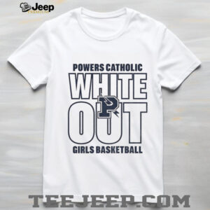 Petoskey Powers catholic white out girls basketball shirt