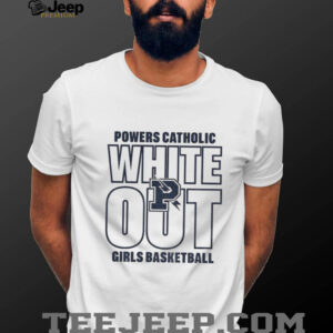 Petoskey Powers catholic white out girls basketball shirt