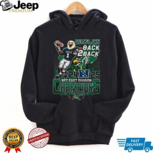 Philadelphia Eagles Back 2 Back 2024 2025 NFC East Division Champions T Shirt