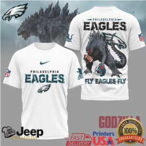 Philadelphia Eagles Official NFL Godzilla Football Shirt Philadelphia Eagles Official NFL Godzilla Football Shirt