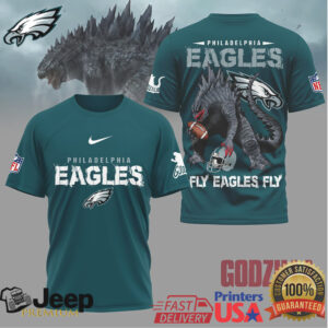 Philadelphia Eagles Official NFL Godzilla Football Shirt