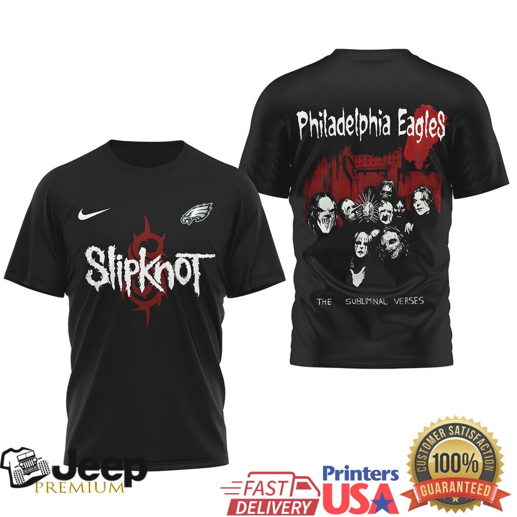 Philadelphia Eagles Official NFL Slipknot 3D Shirt Philadelphia Eagles Official NFL Slipknot 3D Shirt