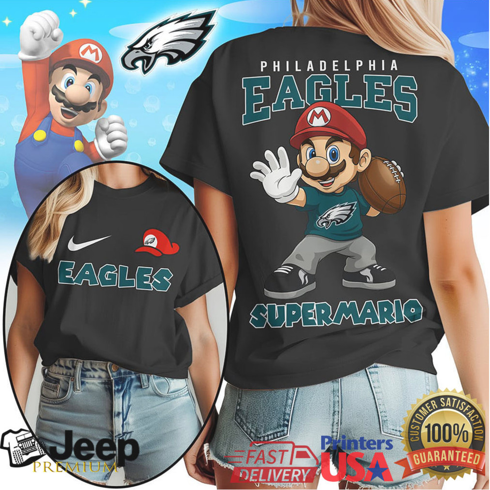 Philadelphia Eagles Official NFL Super Mario Shirt Philadelphia Eagles Official NFL Super Mario Shirt