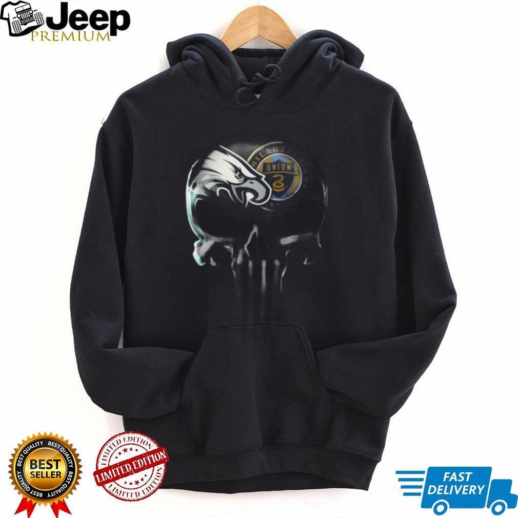 Philadelphia Eagles & Union Punisher Skull T Shirt Philadelphia Eagles & Union Punisher Skull T Shirt