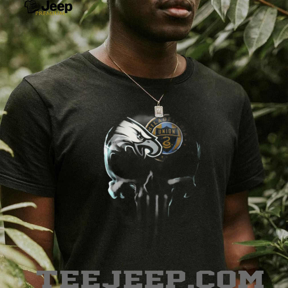 Philadelphia Eagles & Union Punisher Skull T Shirt Philadelphia Eagles & Union Punisher Skull T Shirt