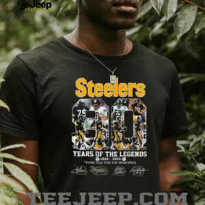 Pittsburgh Steelers 90th Anniversary T Shirt Years of the Legends