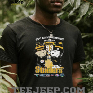Pittsburgh Steelers 93rd Anniversary Charlie Brown & Snoopy T Shirt