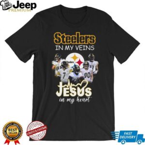 Pittsburgh Steelers Fan T Shirt Steelers In My Veins Jesus In My Heart