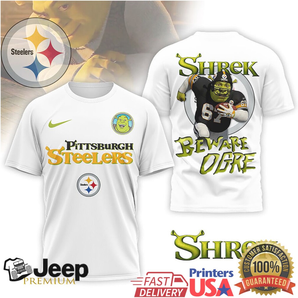 Pittsburgh Steelers Official NFL Shrek 3D Shirt Pittsburgh Steelers Official NFL Shrek 3D Shirt