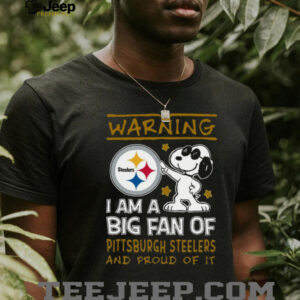 Pittsburgh Steelers Snoopy I Am A Big Fan Graphic T Shirt