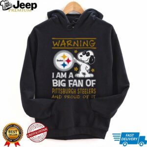 Pittsburgh Steelers Snoopy I Am A Big Fan Graphic T Shirt