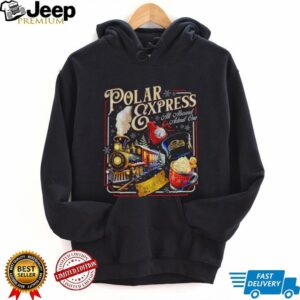 Polar express all aboard admit one Christmas believe gold stick shirt