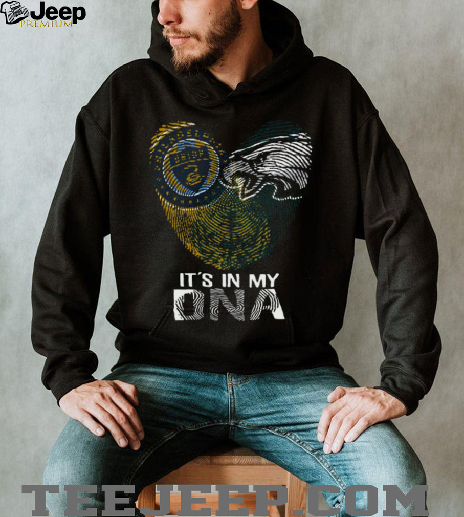 Rams and Eagles Dual Fandom DNA T Shirt Rams and Eagles Dual Fandom DNA T Shirt