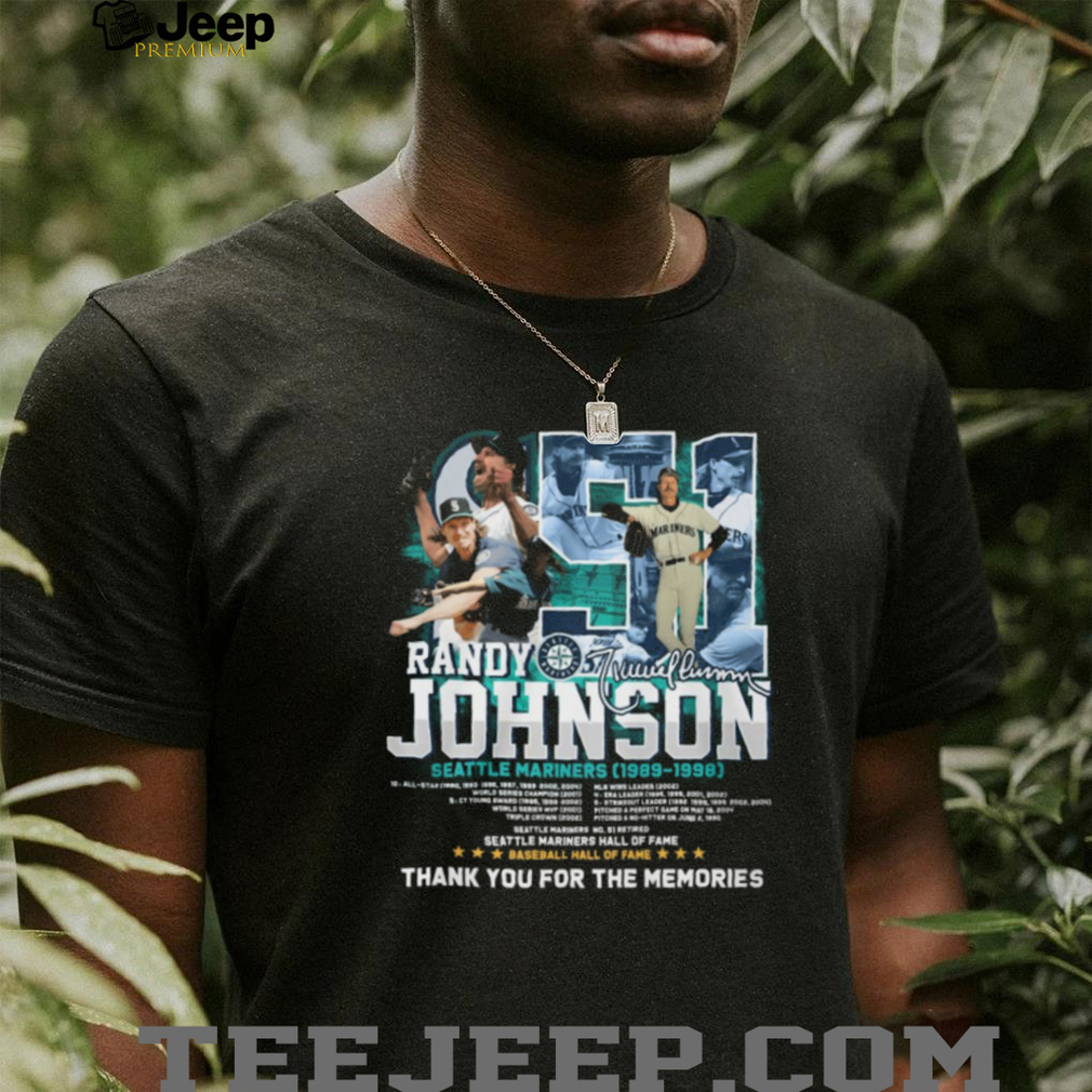 Randy Johnson Seattle Mariners Hall of Fame T Shirt Randy Johnson Seattle Mariners Hall of Fame T Shirt