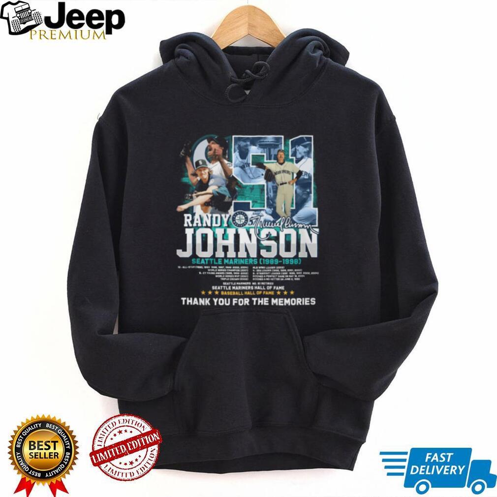 Randy Johnson Seattle Mariners Hall of Fame T Shirt Randy Johnson Seattle Mariners Hall of Fame T Shirt