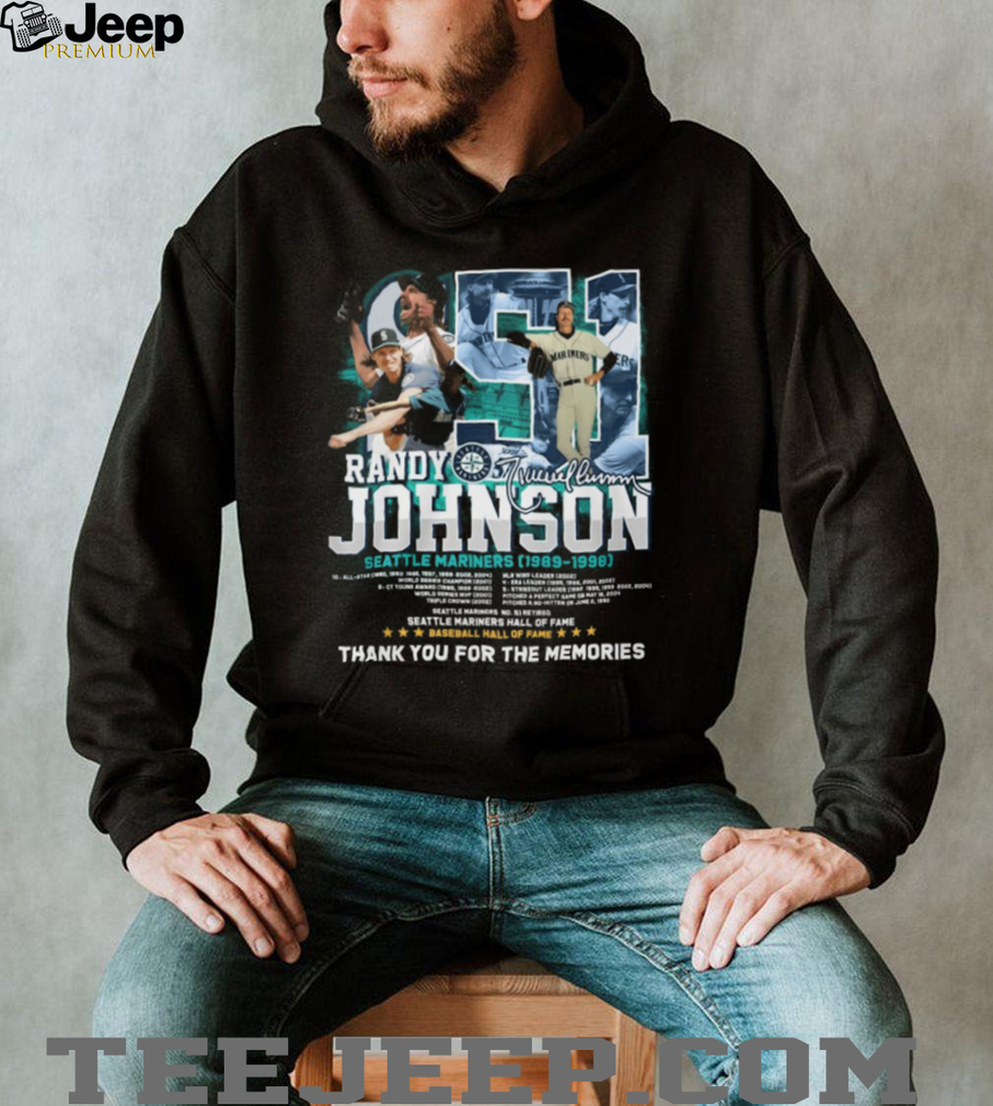 Randy Johnson Seattle Mariners Hall of Fame T Shirt Randy Johnson Seattle Mariners Hall of Fame T Shirt