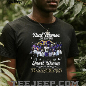 Real Women Love Football Smart Women Love The Baltimore Ravens Purple T Shirt