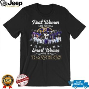 Real Women Love Football Smart Women Love The Baltimore Ravens Purple T Shirt