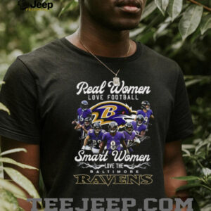 Real Women Love Football Smart Women Love The Baltimore Ravens T Shirt