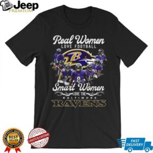 Real Women Love Football Smart Women Love The Baltimore Ravens T Shirt