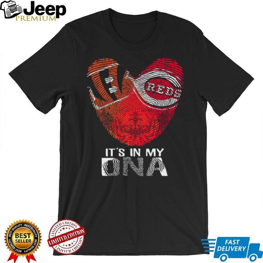 Reds Baseball Fan Fingerprint Heart DNA T Shirt Reds Baseball Fan Fingerprint Heart DNA T Shirt