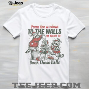 Retro from The Windows to The Walls Funny Raccoon Christmas T Shirt