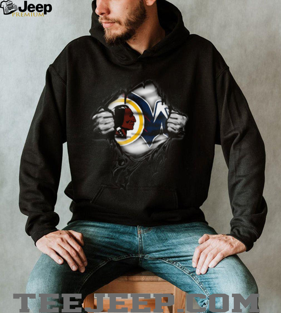 Ripped Allegiance Washington Redskins & Dallas Cowboys T Shirt Ripped Allegiance Washington Redskins & Dallas Cowboys T Shirt