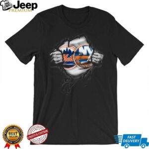 Ripped Effect Mets and Islanders Crossover T Shirt