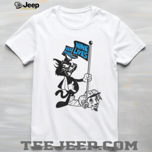 Roaring Riot Carolina Panthers Nine Lives Keep Pounding beat Los Angeles Dodgers Goat shirt