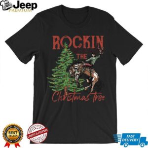 Rocking Around The Christmas Tree Santa Rock and Roll Guitar T Shirt Rocking Around The Christmas Tree Santa Rock and Roll Guitar T Shirt