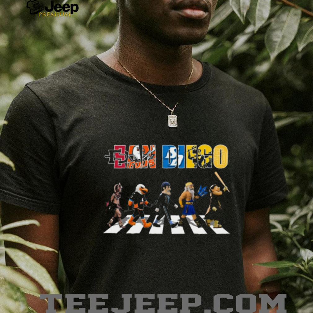 San Diego Mascots Abbey Road Parody T Shirt San Diego Mascots Abbey Road Parody T Shirt
