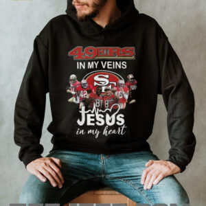 San Francisco 49ers In My Veins Jesus In My Heart Graphic T Shirt