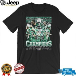 Saskatchewan Roughriders 2025 Grey Cup Champions T Shirt