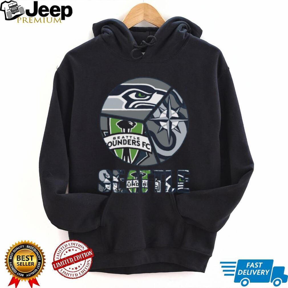 Seattle Professional Sports Teams Collage T Shirt Seattle Professional Sports Teams Collage T Shirt