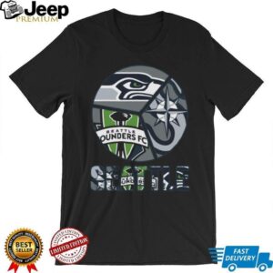 Seattle Professional Sports Teams Collage T Shirt