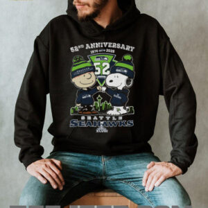 Seattle Seahawks 52nd Anniversary Peanuts Character T Shirt