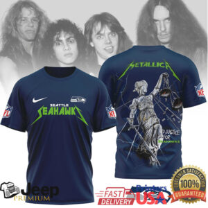 Seattle Seahawks Official NFL Metallica 3D Shirt