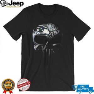 Seattle Seahawks & Seattle Kraken Punisher Skull T Shirt