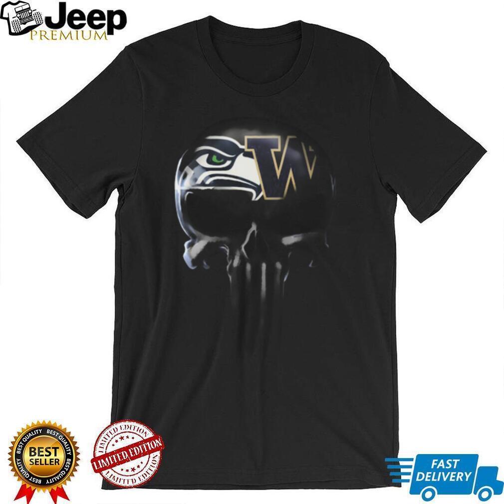 Seattle Seahawks Washington Huskies Punisher Skull T Shirt Seattle Seahawks Washington Huskies Punisher Skull T Shirt