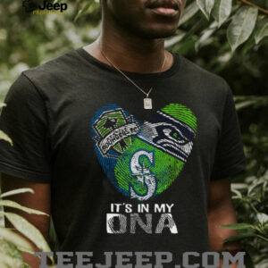 Seattle Sports Fan It's in my DNA Seahawks Sounders Mariners T Shirt