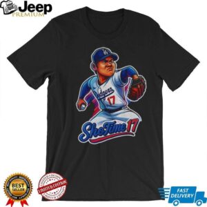 Shohei Ohtani La Dodgers cartoon caricature Los Angeles Dodgers MLB Baseball shirt Shohei Ohtani La Dodgers cartoon caricature Los Angeles Dodgers MLB Baseball shirt